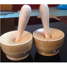 Handmade Oak Wooden Pestle and Mortar Wooden Mortar and Pestle